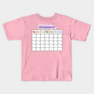December 2024 Calendar Kids T-Shirt